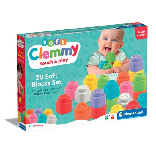 Clementoni Soft Clemmy Set 20 cuburi moi 6-36 luni Imagine principală a produsului