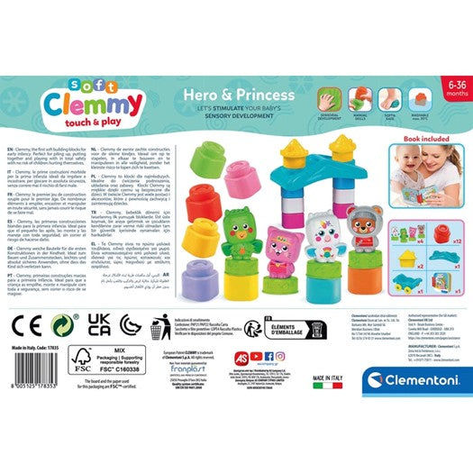 Clementoni Soft Clemmy Set 3 figurine eroi si printese 6-36 luni