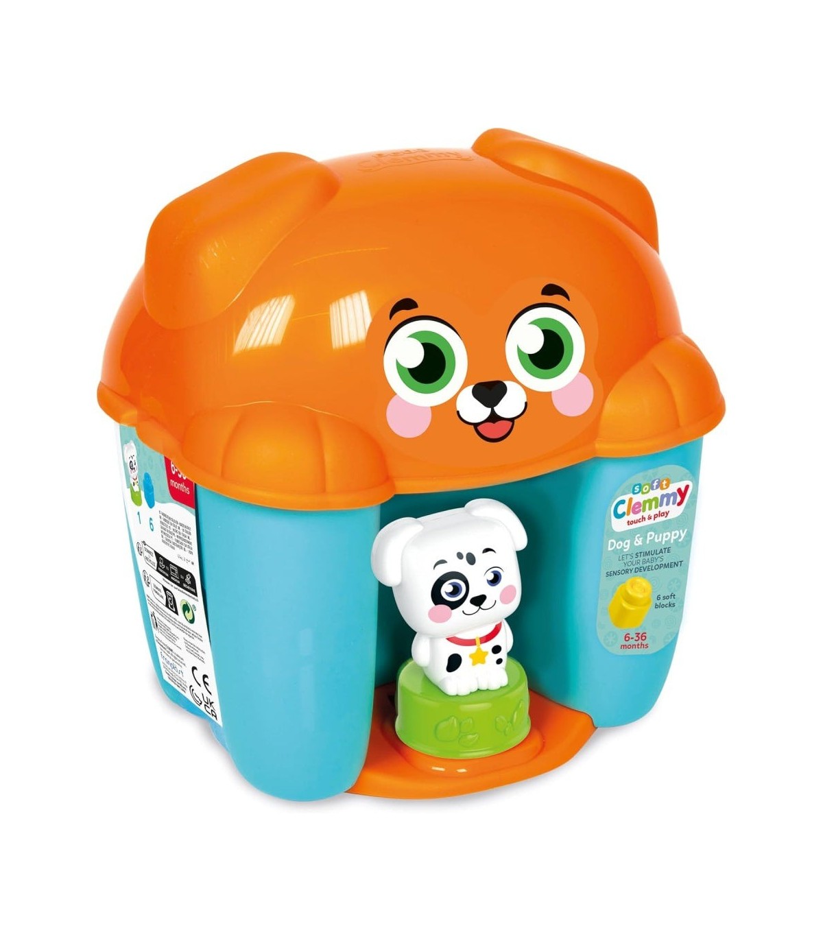 Clementoni Soft Clemmy set cuburi de constructii moi 6-36 luni Cos Catelus Imagine principală a produsului