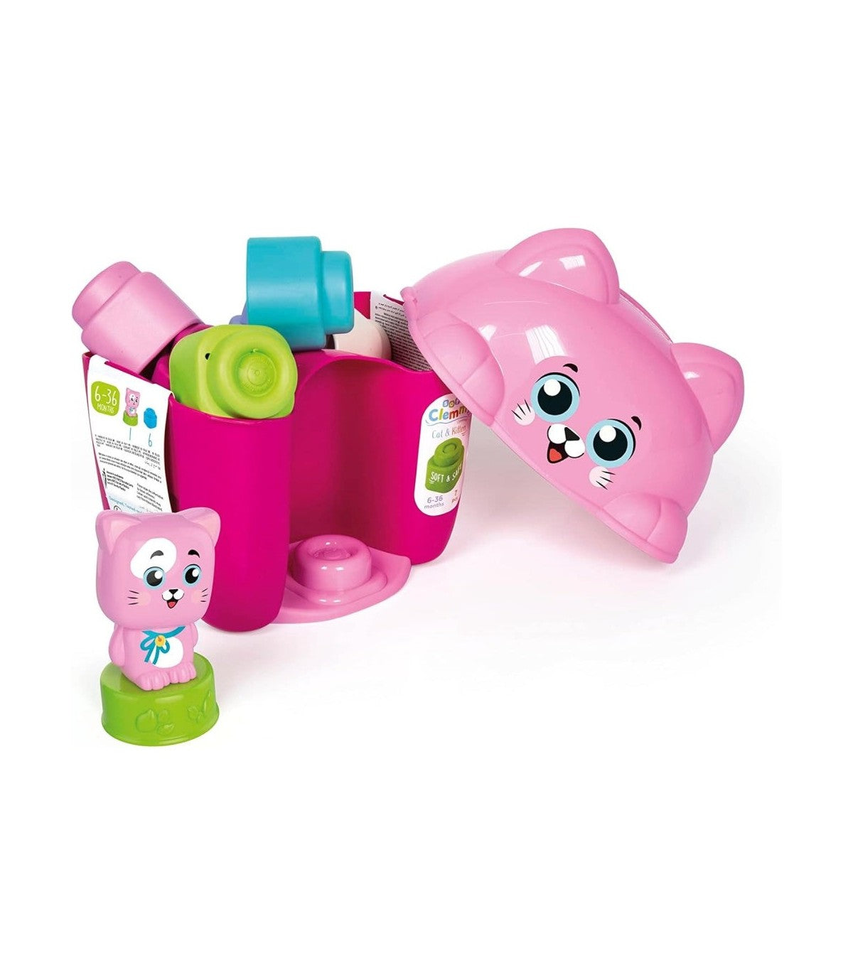 Clementoni Soft Clemmy set cuburi de constructii moi 6-36 luni Cos Pisicuta