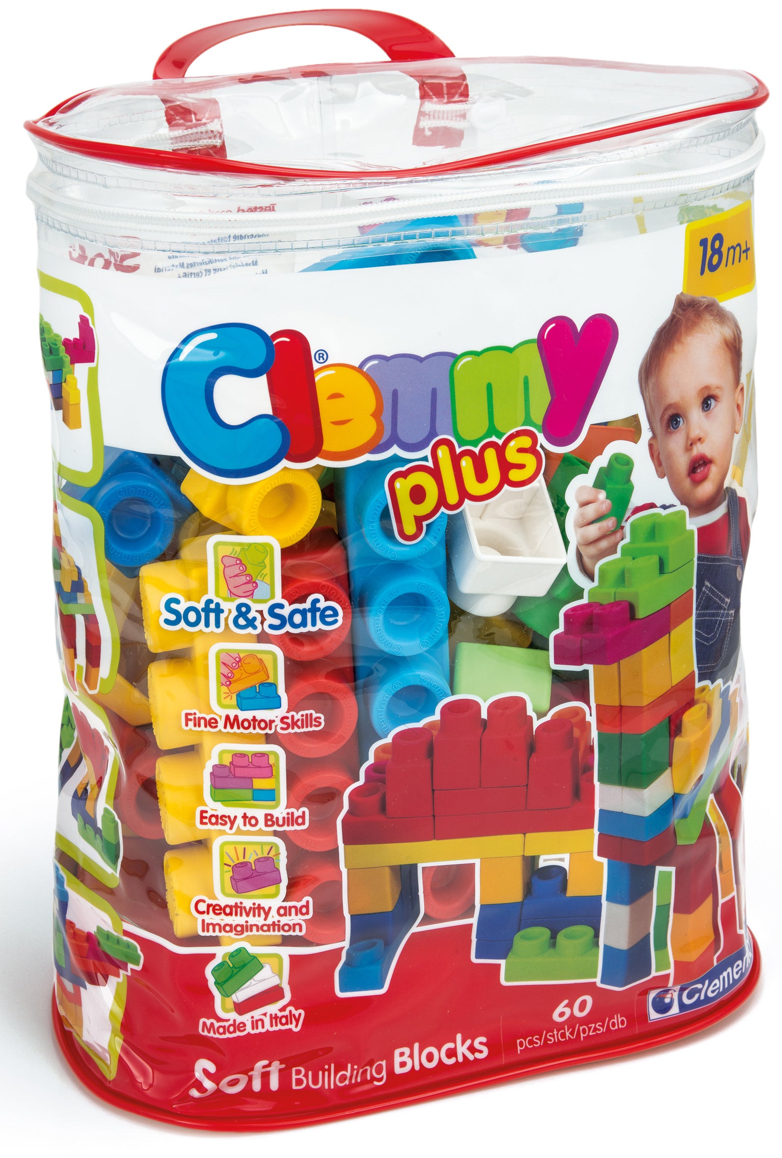 Clementoni set 60 cuburi, 18 luni+  01