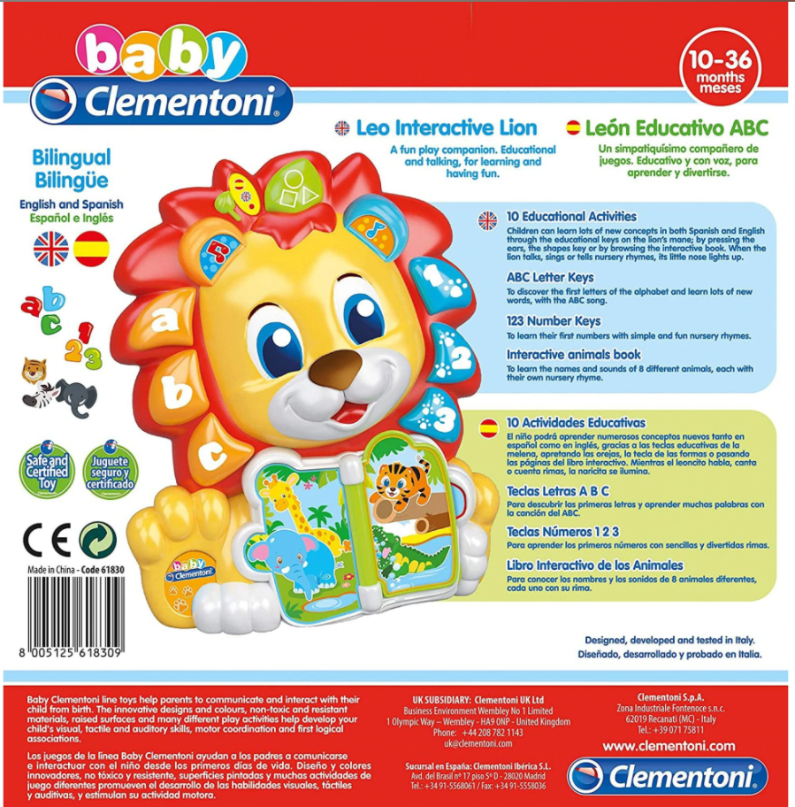 Clementoni Baby jucarie Leu interactiv 10m+ 03