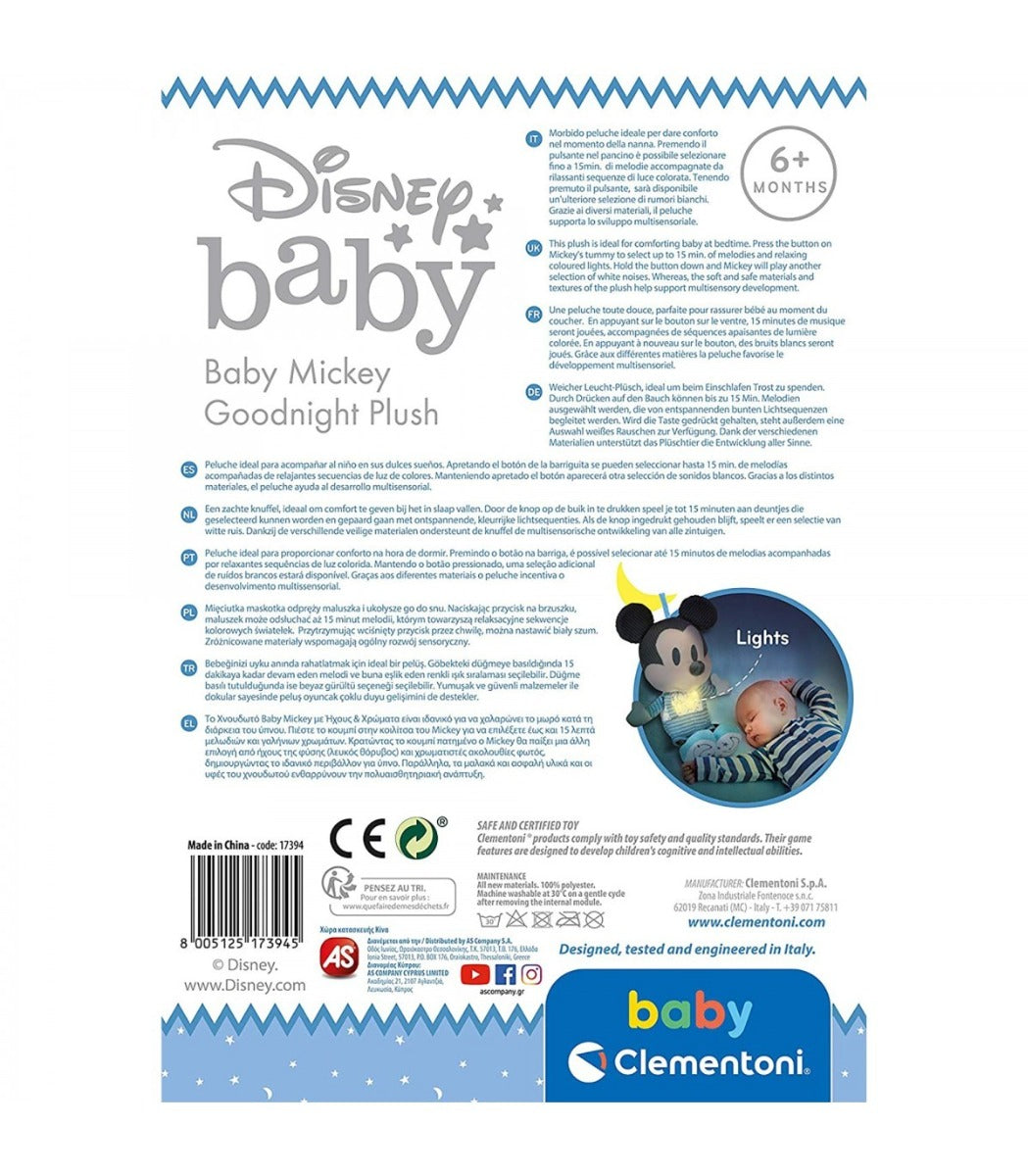 Clementoni Baby jucarie plus Mickey Interactiv Noapte Buna 6m+ CL17394