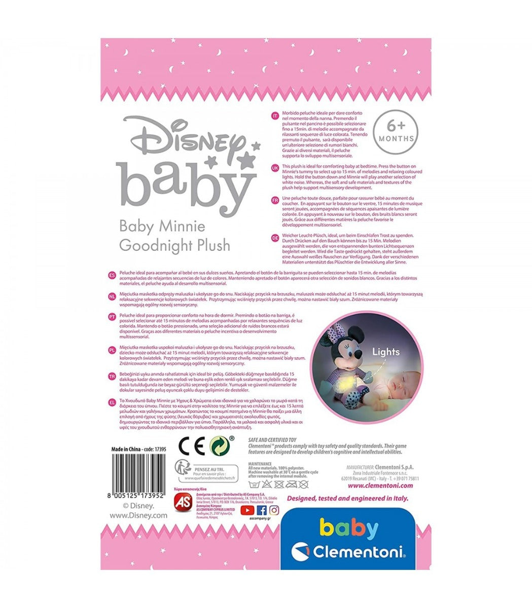 Clementoni Baby jucarie plus Minnie Interactiv Noapte Buna 6m+