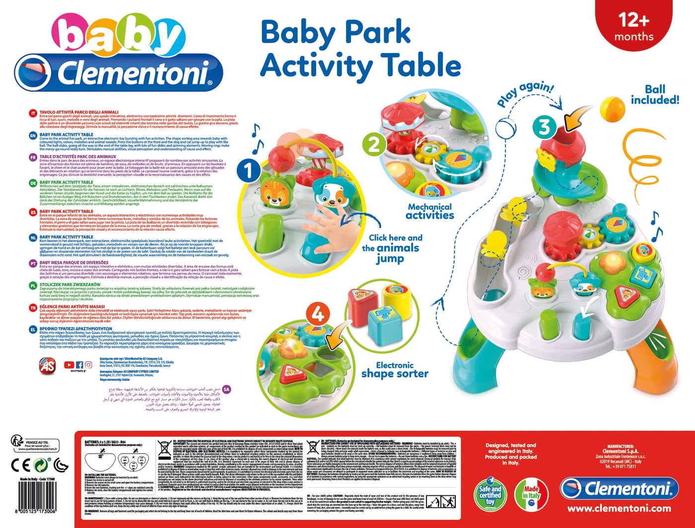 Clementoni Baby masuta cu activitati Baby Park 12m+ 17300 03