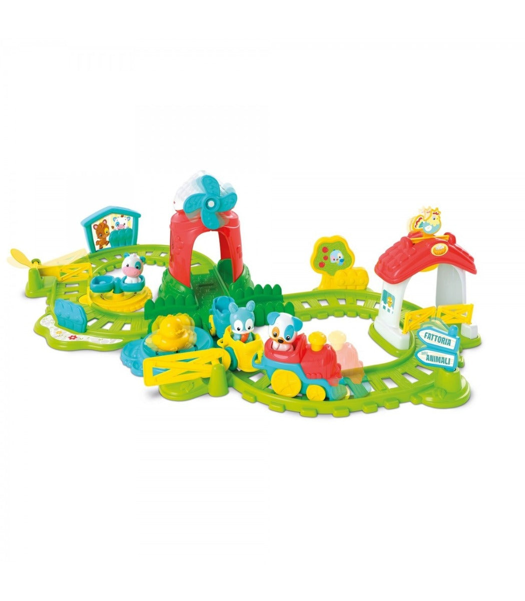 Clementoni Baby Tren interactiv cu animalute de la ferma 12m+