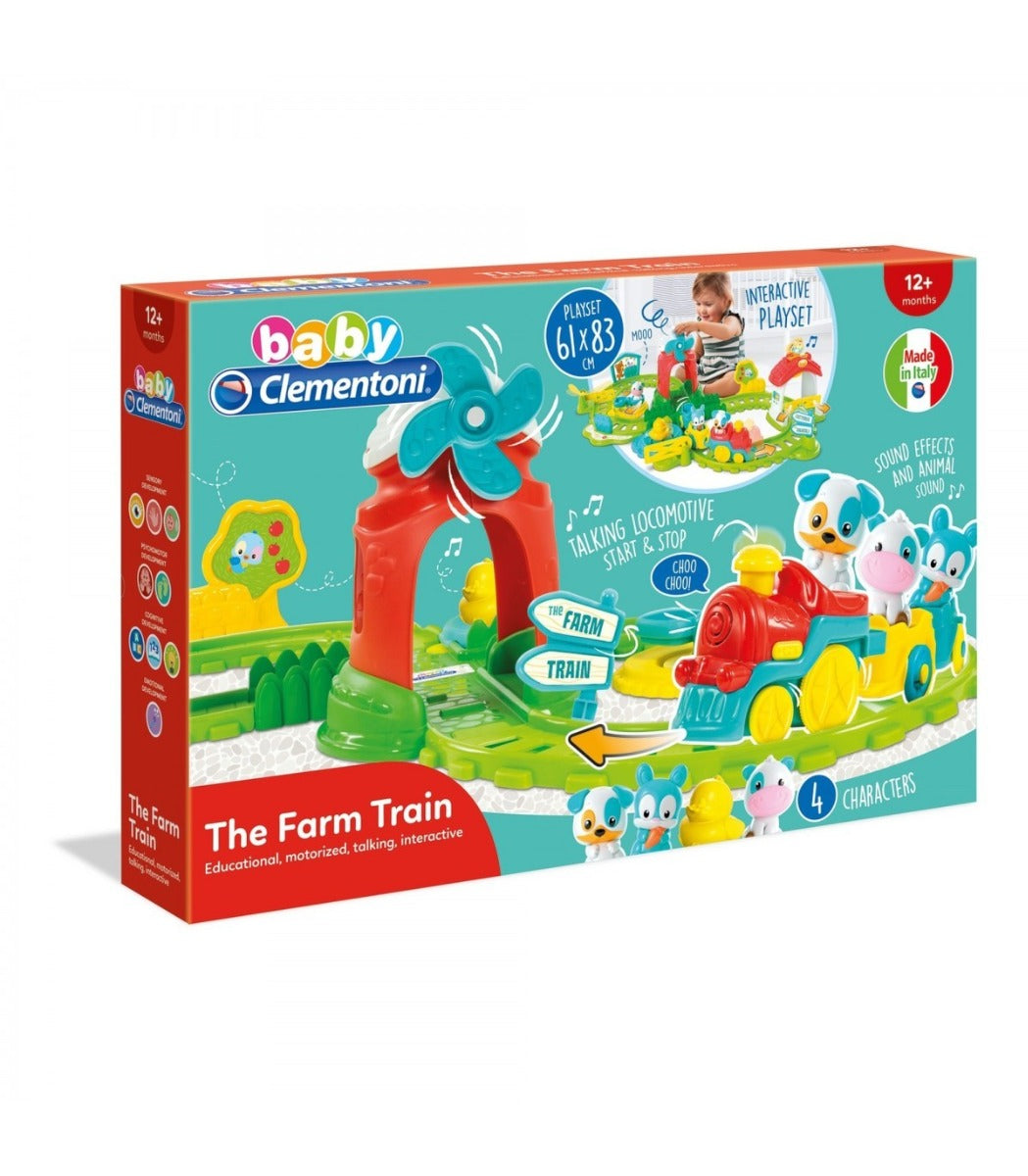 Clementoni Baby Tren interactiv cu animalute de la ferma 12m+ CL17385