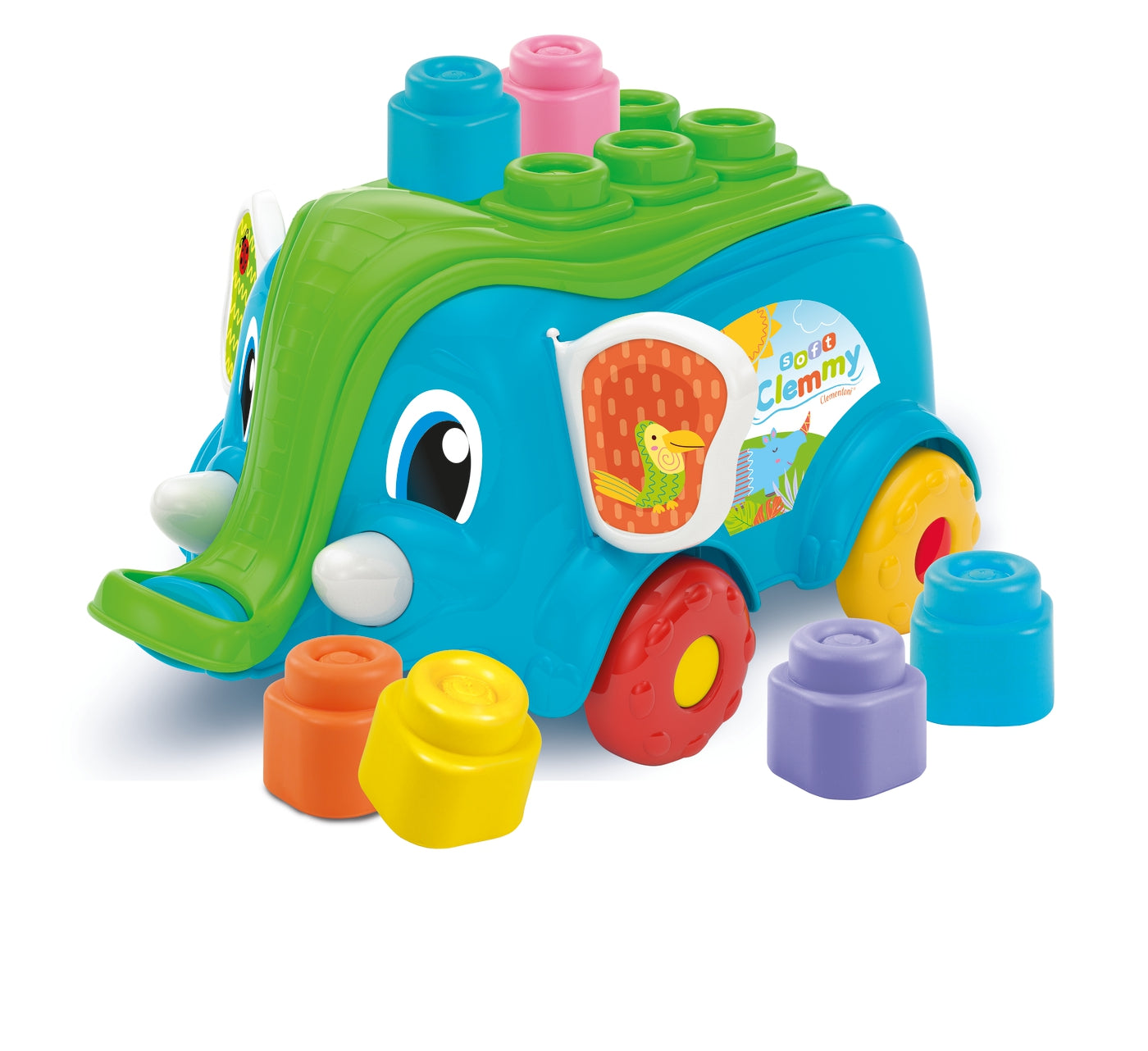 Clementoni Clemmy Soft jucarie Elefantel cu cuburi 10m+ 01