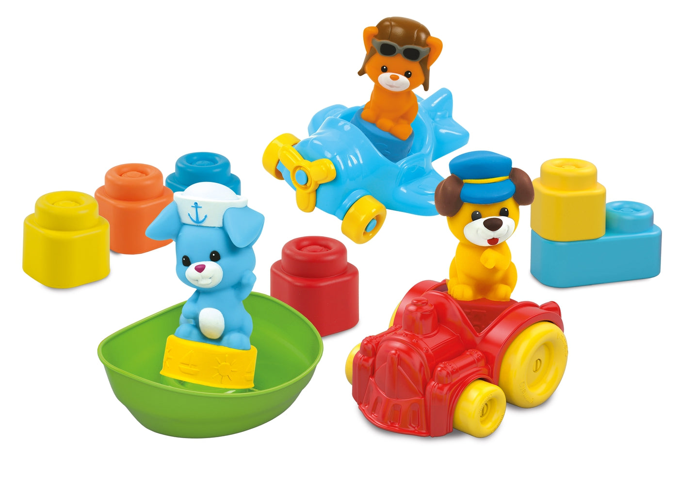 Clementoni set de joaca cu cuburi de contructii Clemmy Soft 6m+, Vehicule CL17202 01