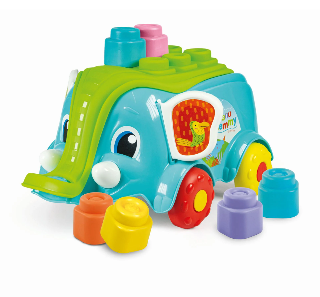 Clementoni Soft Clemmy jucarie Elefant cu cuburi 10m+ Imagine principală a produsului