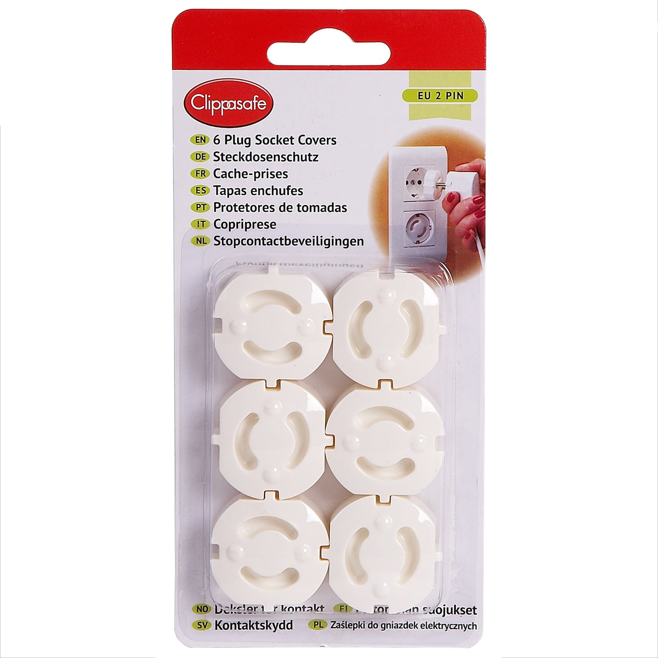 Clippasafe protectie priza 6 buc, Crem 01