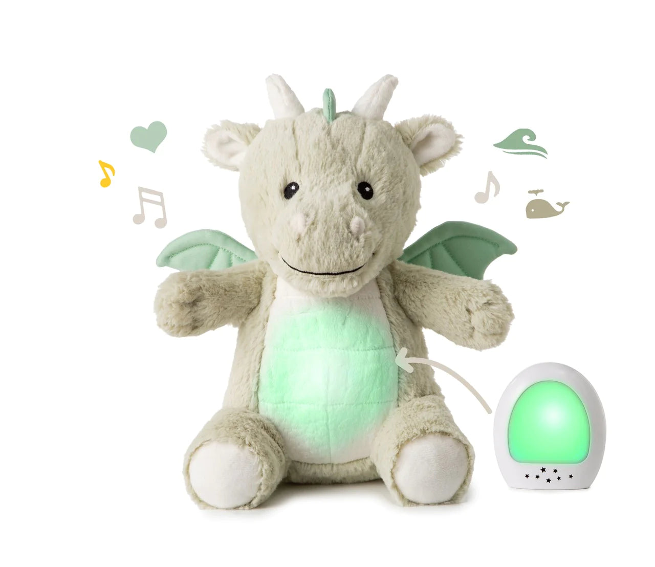 Cloud B jucarie plus muzicala cu lampa de veghe LoveLigh Buddies 0m+ Drake the Dragon