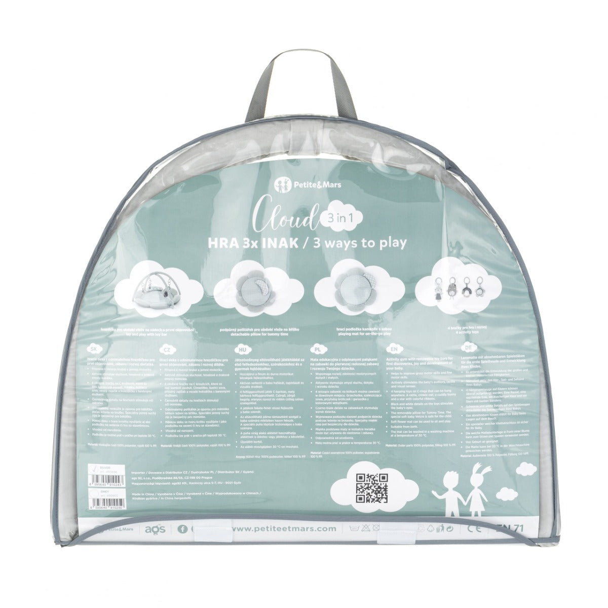 Petite&Mars covor de joaca Cloud 0m+ Silver
