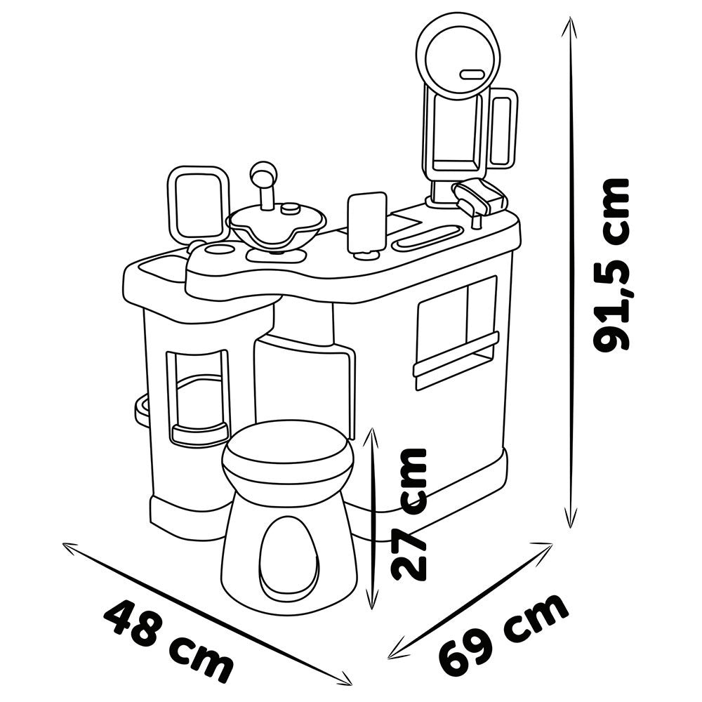 Smoby salon coafura pentru copii Barber Shop, Barber and Cut negru 3 ani+