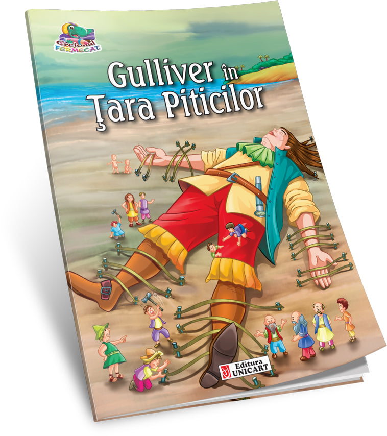 Unicart Carte de colorat  Creionul fermecat 3ani+ Gulliver in Tara Piticilor