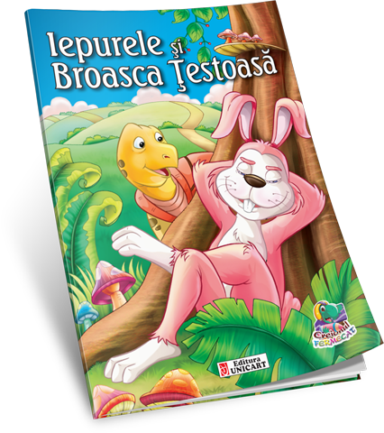 Unicart Carte de colorat  Creionul fermecat 3ani+ Iepurele si Broasca testoasa