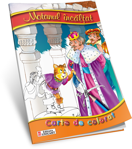 Unicart Carte de colorat  3ani+ Motanul incaltat Imagine principală a produsului