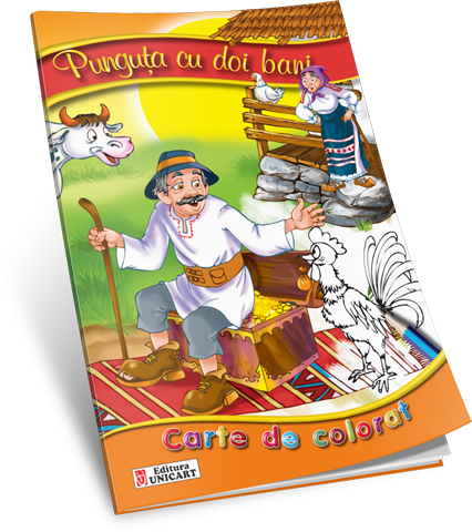 Unicart Carte de colorat  3ani+ Punguta cu doi bani Imagine principală a produsului