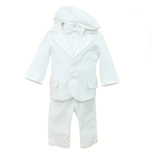 Soffi Baby Compleu Botez baietei compus din 6 piese alb Imagine principală a produsului