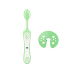 Chicco Set maseur gingie si periuta de dinti cu protectie 6m+ Verde