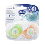 Chicco Suzeta silicon Physio Air 2 buc.pentru 4m+  Verde cu portocaliu