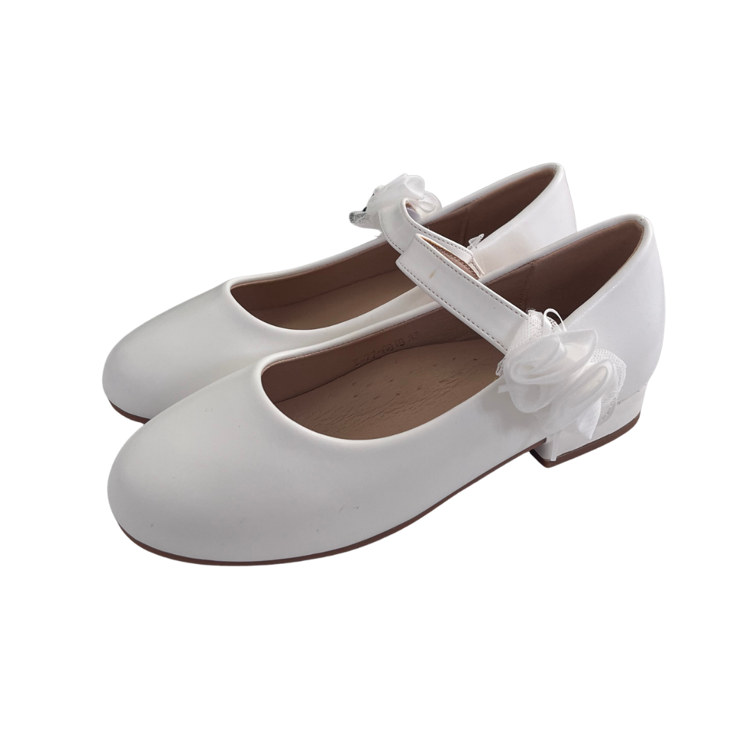 CSCK.S balerini fete cu bareta 28-35 White cu floare