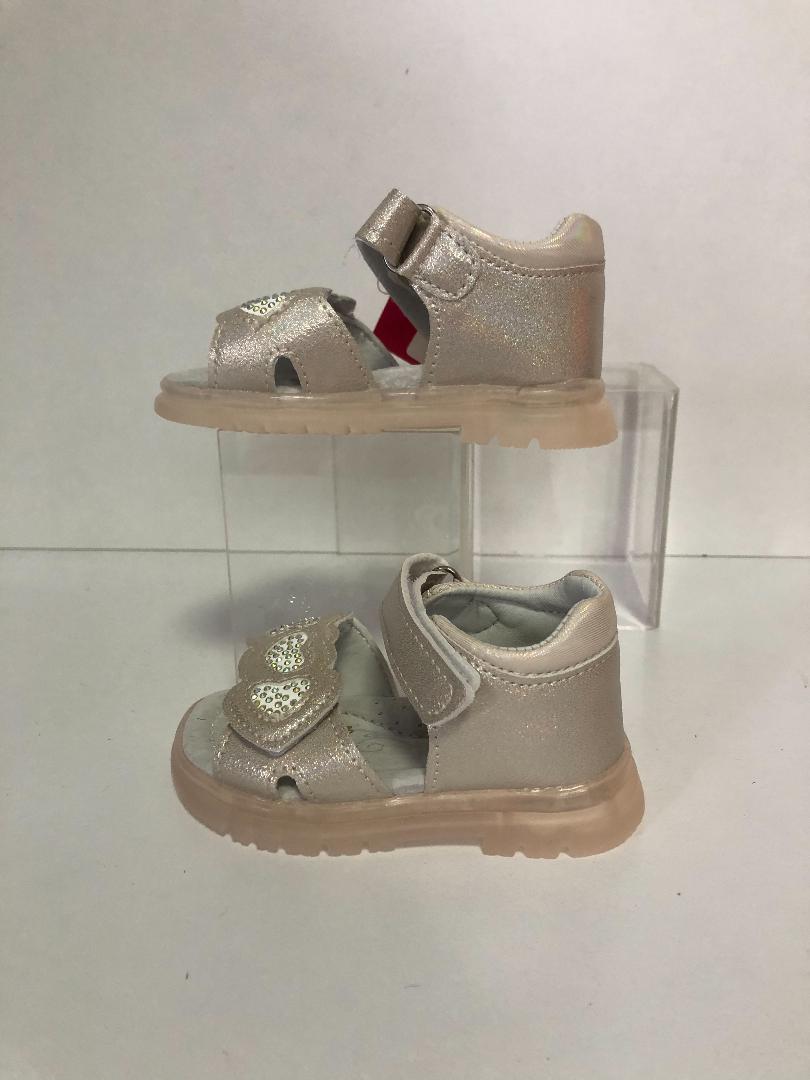 CSCK.S sandale fete cu scai si LED 18-23, White cu inimioare Imagine principală a produsului