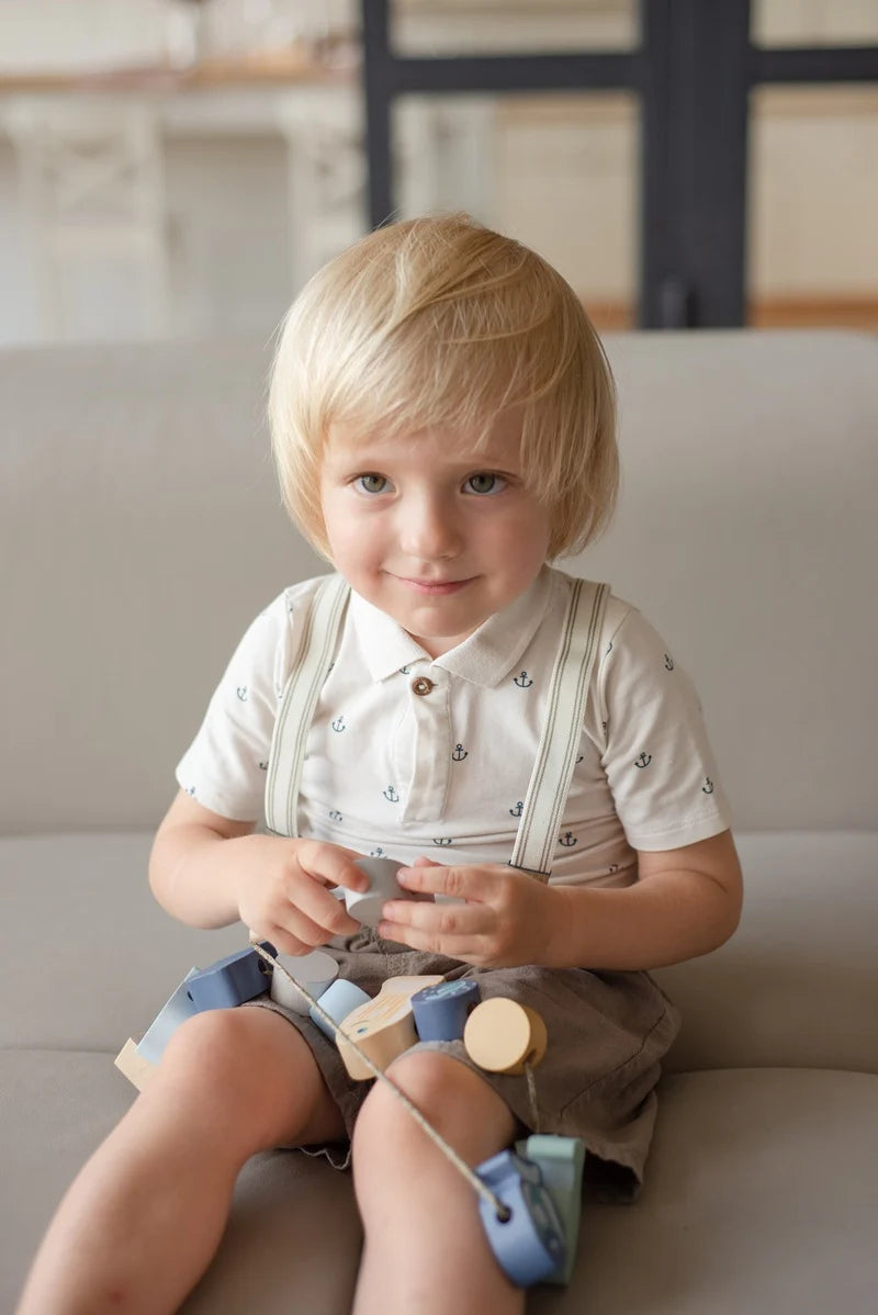 Cubika jucarie din lemn 3 ani+ Pestisori - Pastel