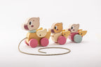 Cubika jucarie din lemn 18m+ Ratustele mele - Pastel