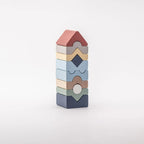 Cubika jucarie din lemn 18m+ Set Constructii Turn - 10 piese