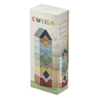 Cubika jucarie din lemn 18m+ Set Constructii Turn - 12 piese
