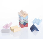Cubika jucarie din lemn 18m+ Set Constructii Turn - 12 piese