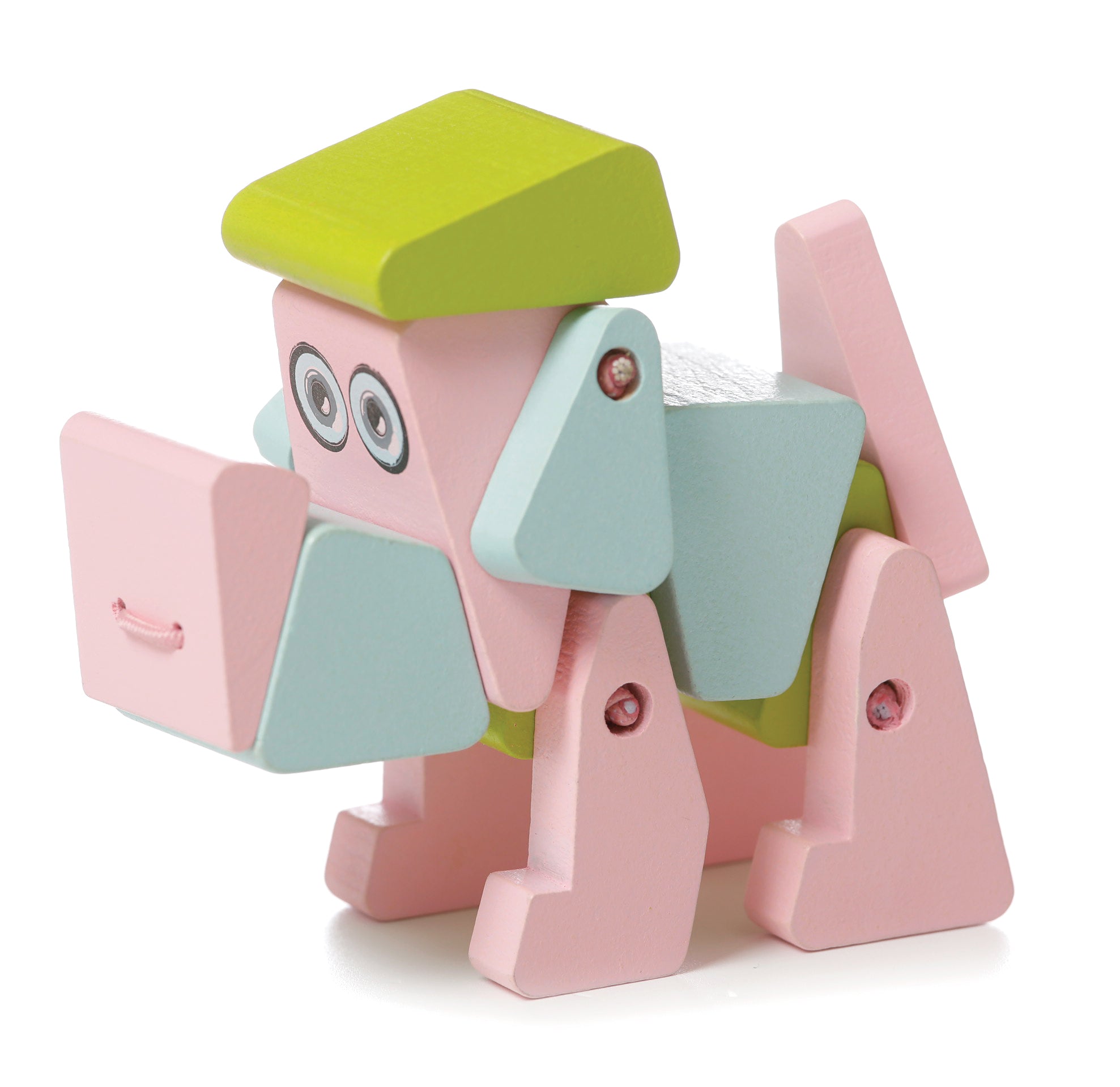 Cubika jucarie din lemn Catelul acrobat 01