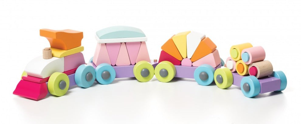Cubika jucarie din lemn 18m+ Trenulet 01