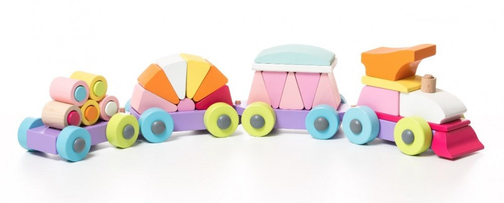 Cubika jucarie din lemn 18m+ Trenulet 02