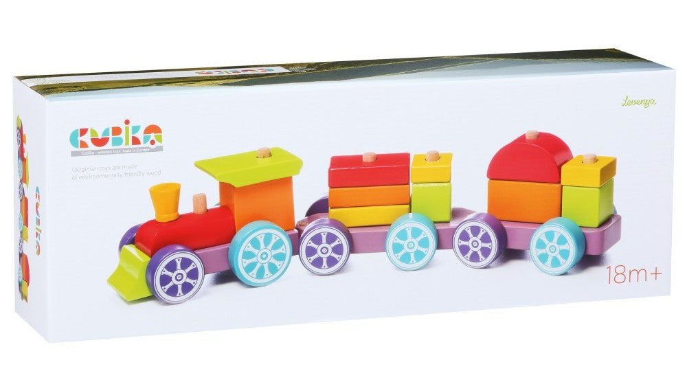 Cubika jucarie din lemn 18m+ Trenulet 03