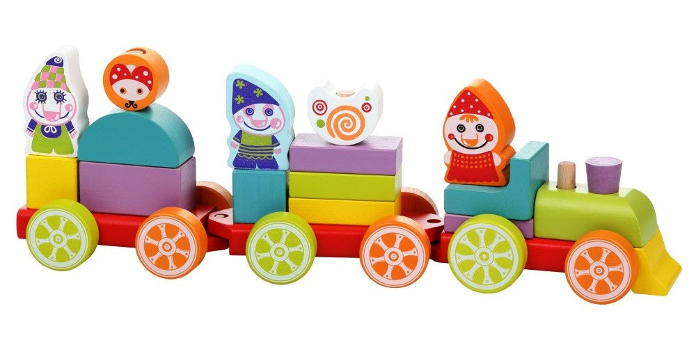 Cubika jucarie din lemn 18m+ Trenulet 01