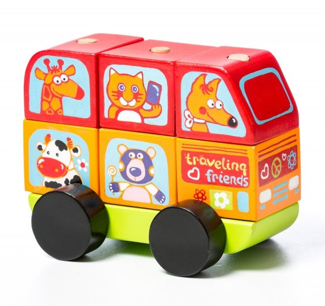 Cubika jucarie din lemn 18m+ Mini Bus 01