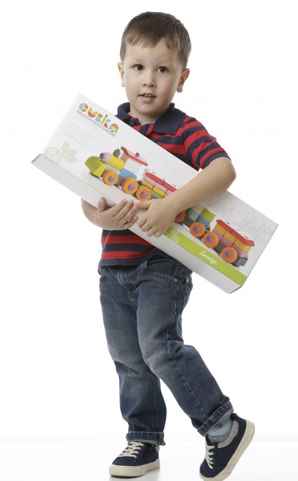 Cubika jucarie din lemn 18m+ Trenulet 04