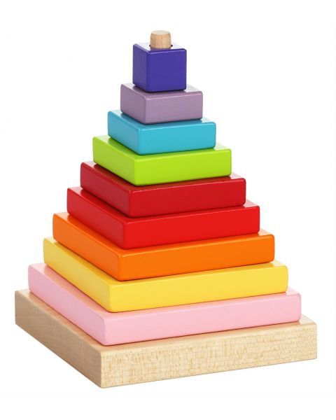 Cubika jucarie lemn Set constructii Piramida 01 Imagine principală a produsului