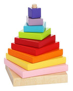 Cubika jucarie lemn Set constructii Piramida 02