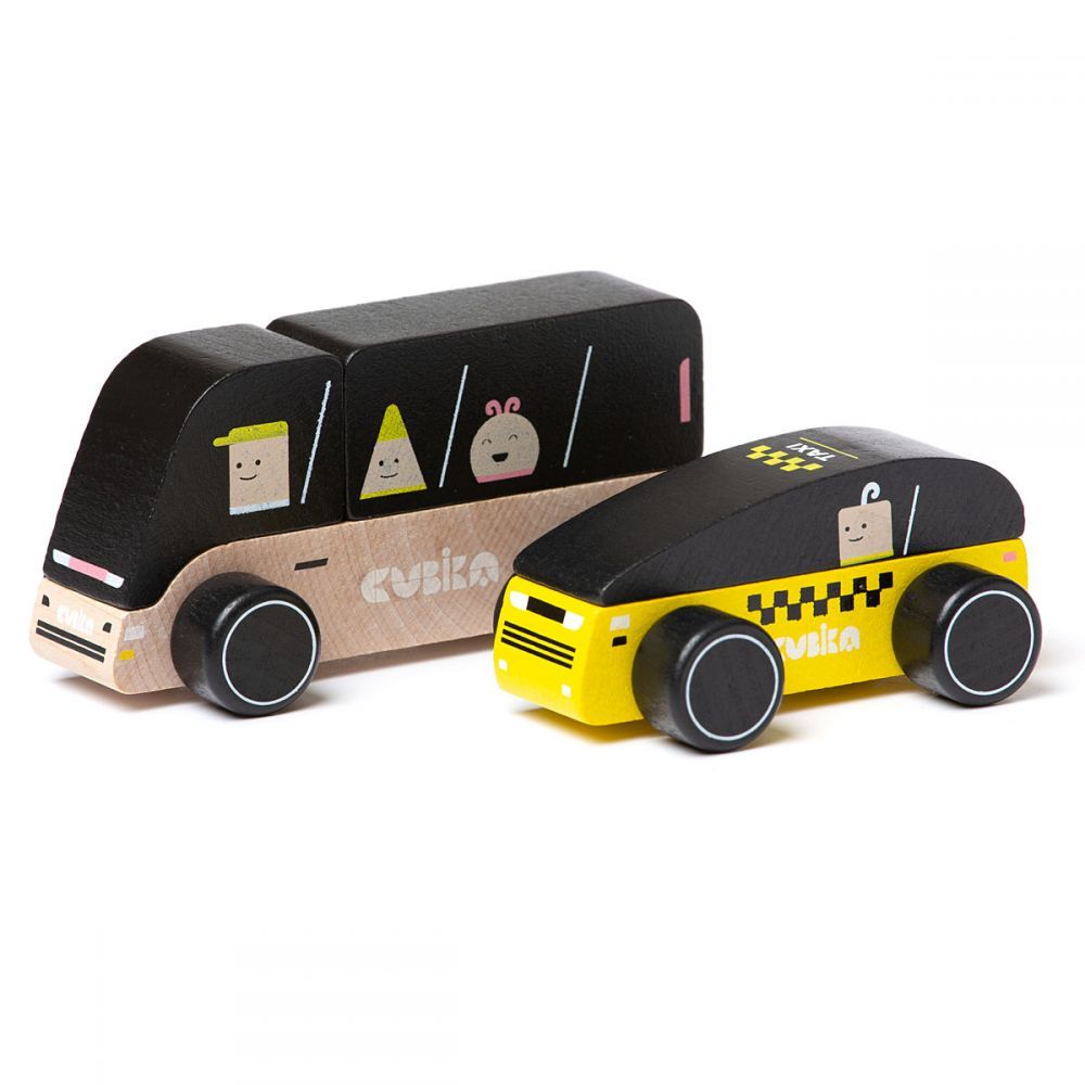 Cubika jucarie din lemn 18m+, City Truck 15498 01