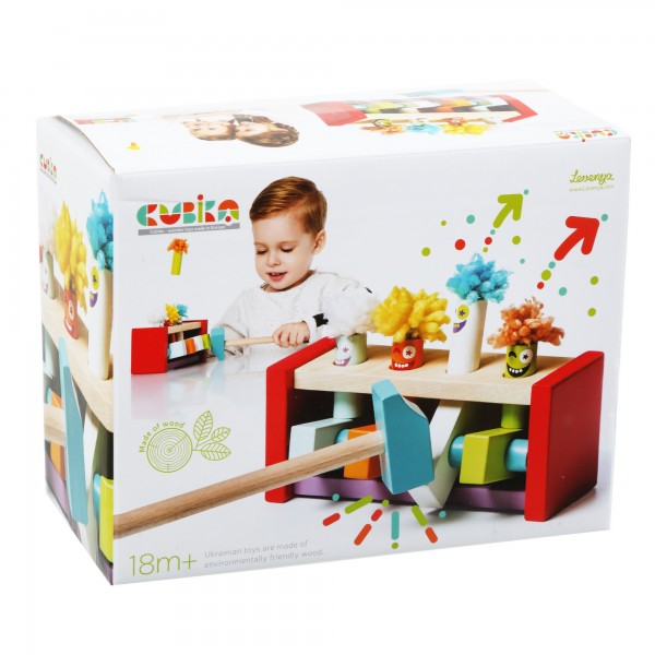 Cubika jucarie din lemn 18m+, Clovni Saritori 13746
