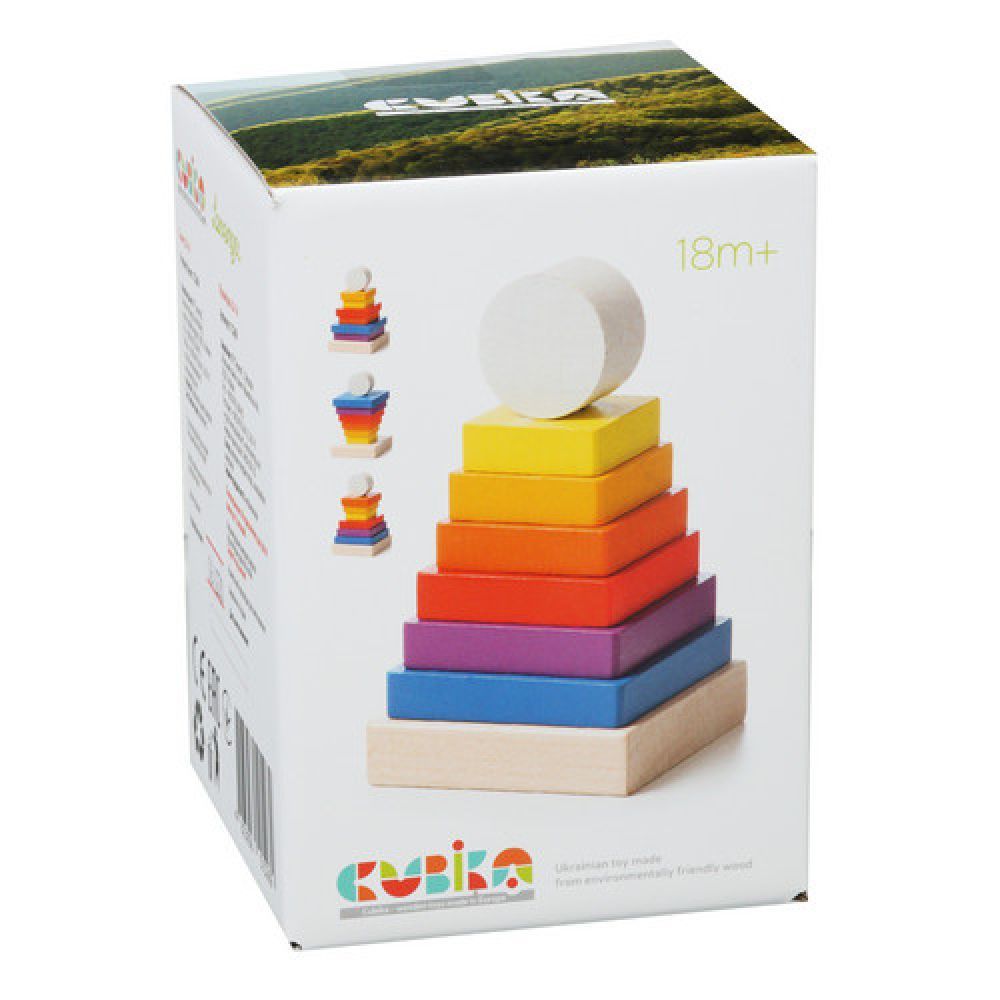 Cubika jucarie din lemn 18m+ Piramida  15269 01