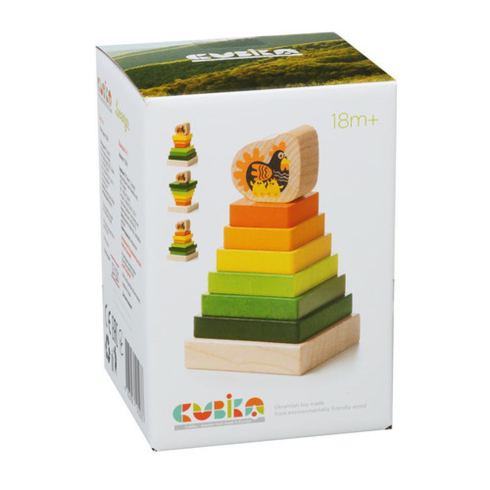 Cubika jucarie din lemn 18m+ Piramida 2 15276 01