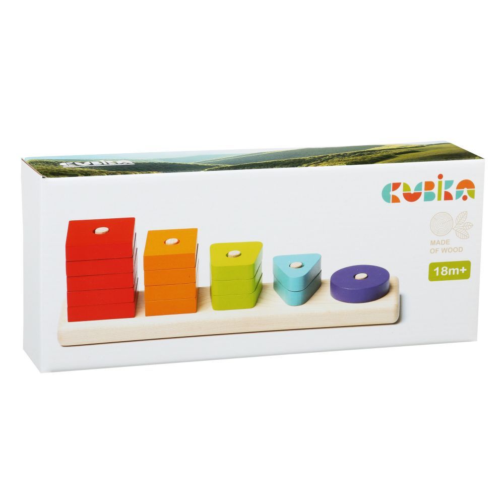 Cubika jucarie din lemn 18m+ Sortator Forme Geometrice 01