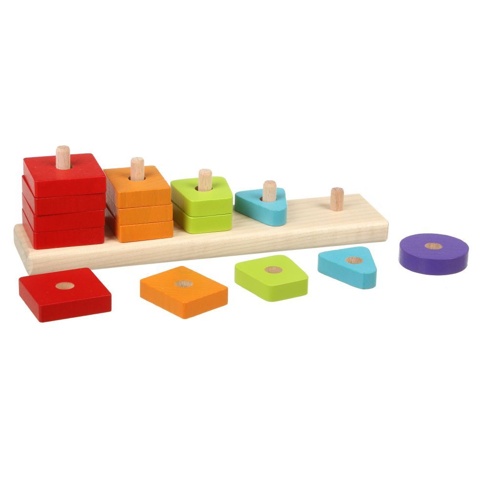 Cubika jucarie din lemn 18m+ Sortator Forme Geometrice 02