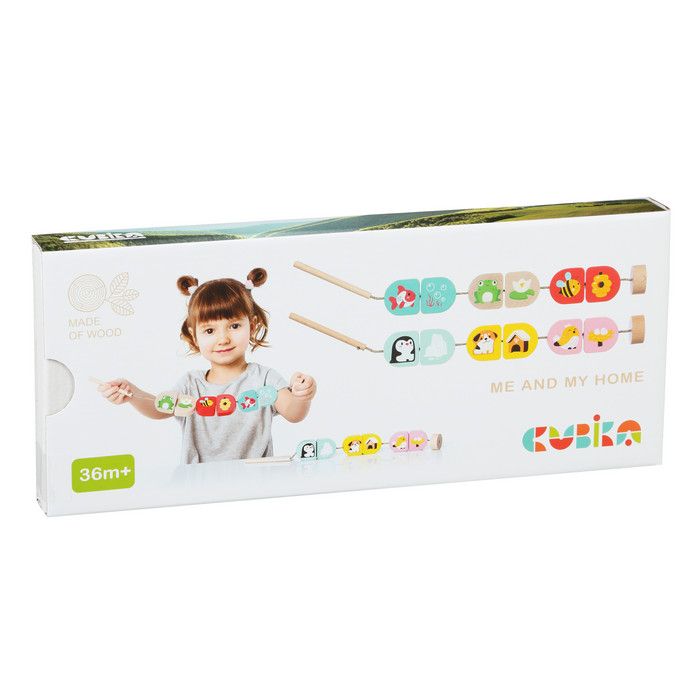 Cubika jucarie din lemn 3 ani+, Joc de indemanare 01