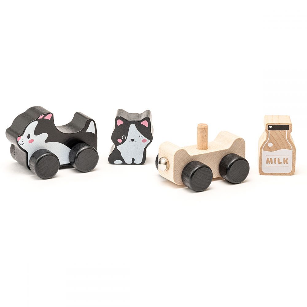 Cubika jucarie din lemn  Kitties Family 15450 03