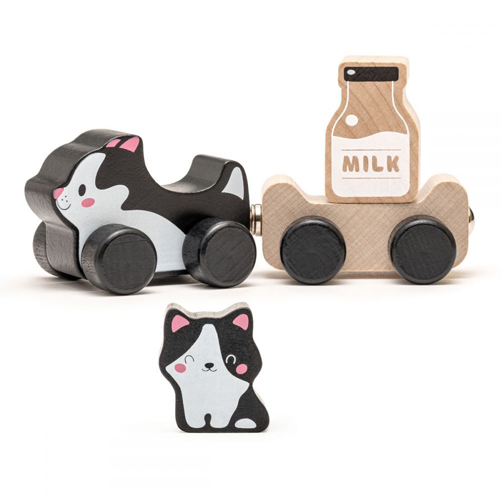 Cubika jucarie din lemn  Kitties Family 15450 02